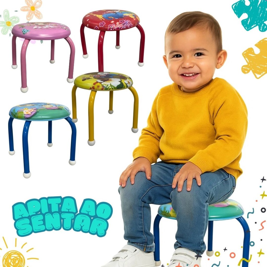 Banquinho Cadeirinha Infantil Apito Quando Senta 25523 - Vencedor