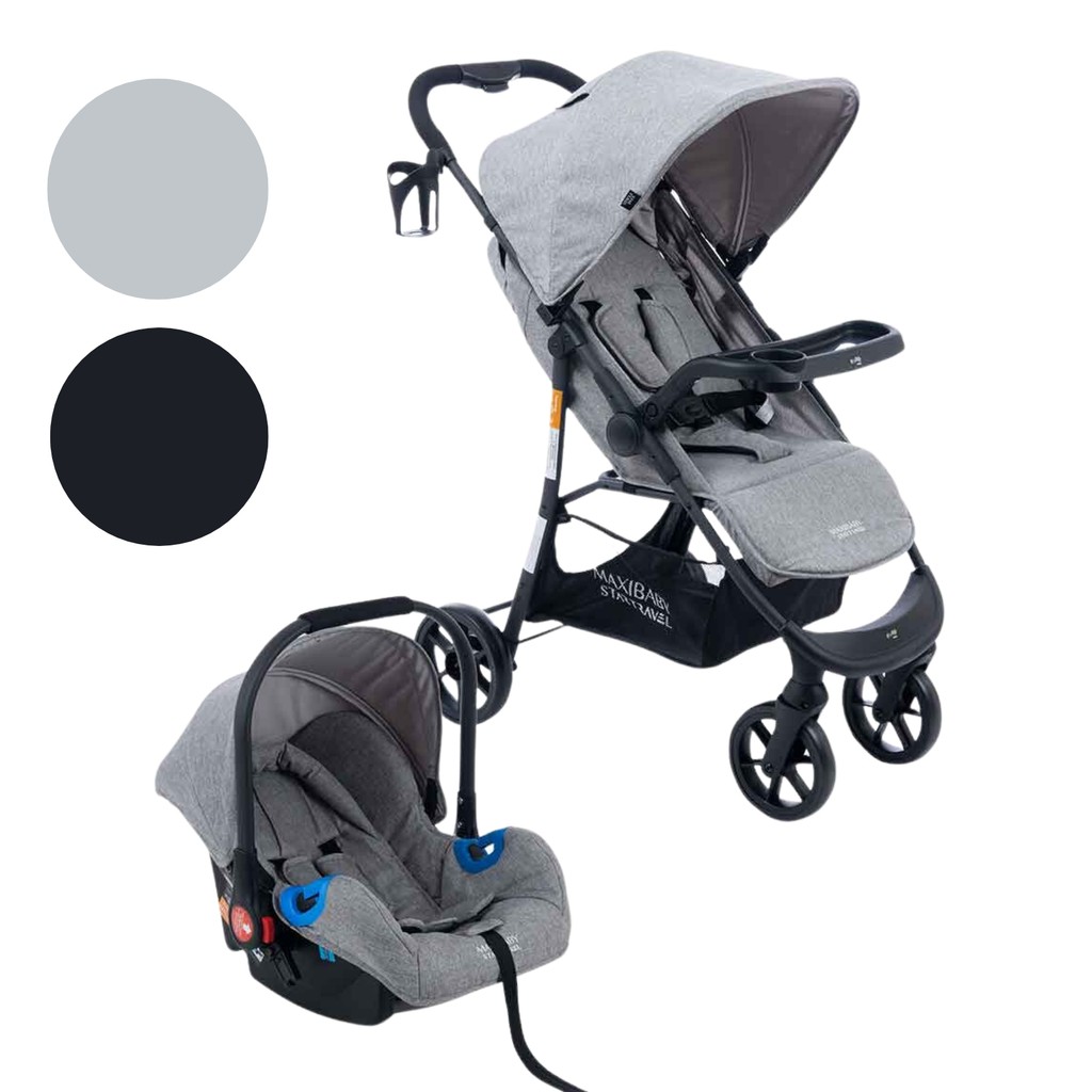 Carrinho de Bebê Com Bebê Conforto Startravel - Maxi Baby em Oferta na Shopee