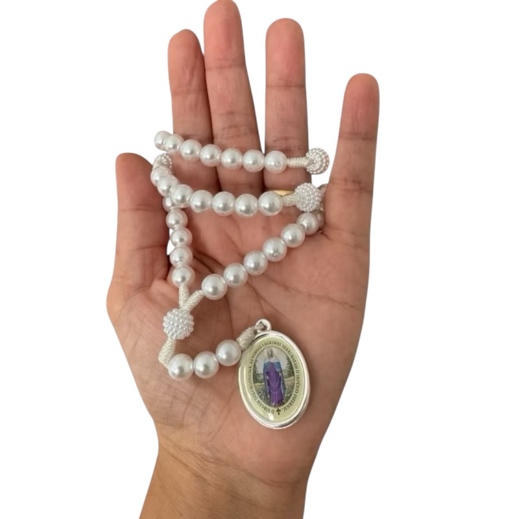 Terço Coroa de Nossa Senhora das Lágrimas-de Perólas