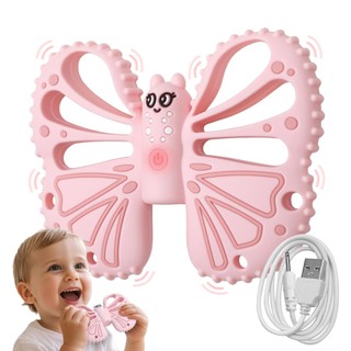 Mordedor Vibratório Para Bebê-Brinquedo De Mastigar Sensorial Crianças Autistas E Mastigável , Configurações De Vibração