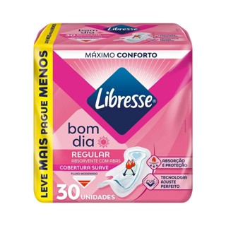 Absorvente com Abas Ultrafino Bom Dia Libresse 30 unidades em Oferta na Shopee