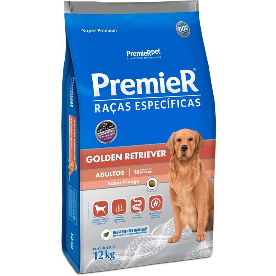 Ração Premier Raças Específicas Golden Retriever Frango 12Kg