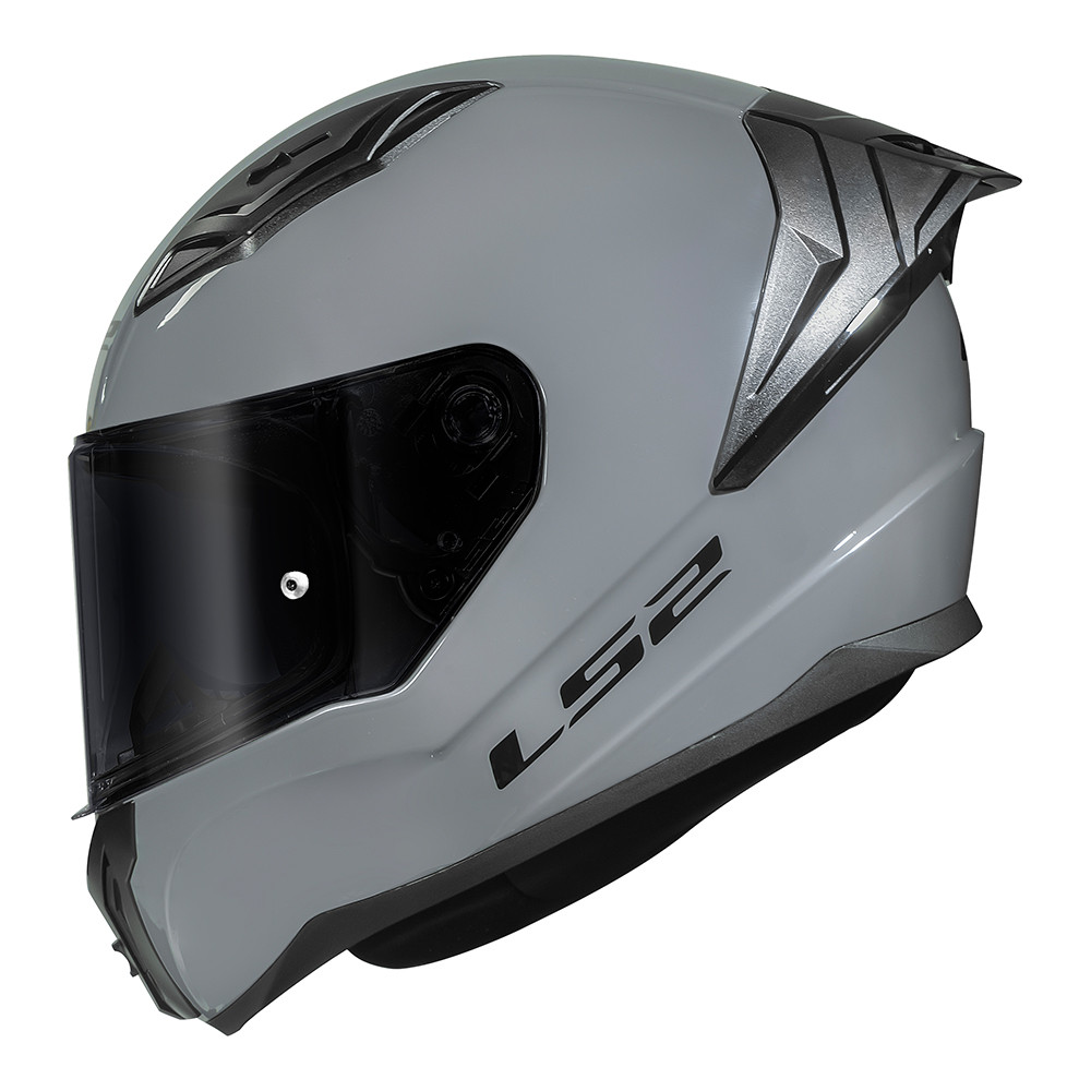 Capacete LS2 FF810 Vigo Monocolor Cinza Nardo Mais Viseira Camaleão