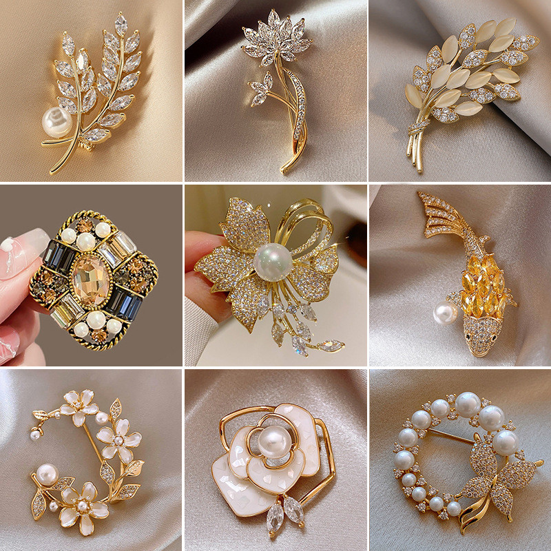 Broche de borboleta de flor de folha acessórios de roupas fixas