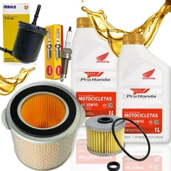 Kit Revisão Xre 300 2016 A 2023 Troca Óleo Honda 10w30 Filtros e Vela Ngk (Fina)