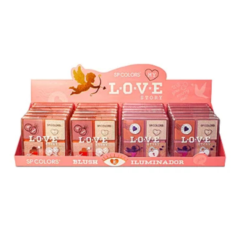 Blush e Iluminador Love Story SP Colors