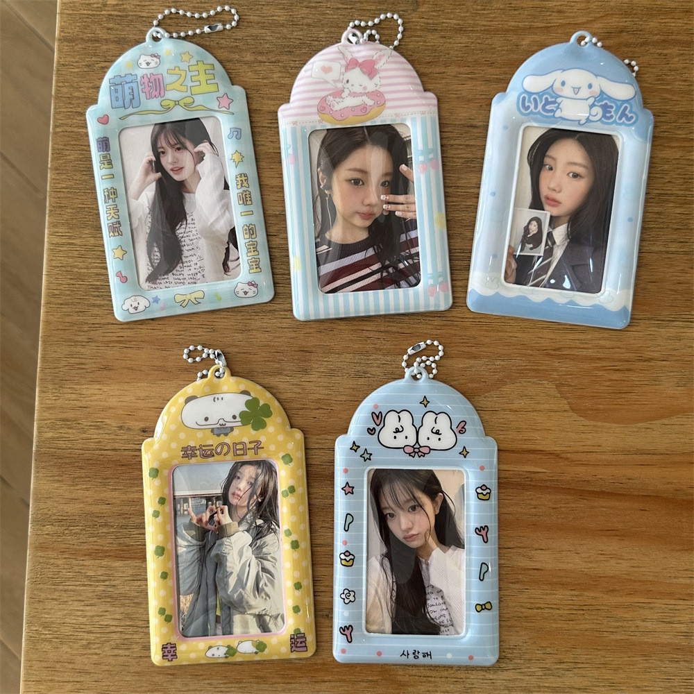 Ins sorte bonito coelho orelhas grandes cão 10cm titular do cartão Aidou pequeno cartão Polaroid Campus cartão de armaze