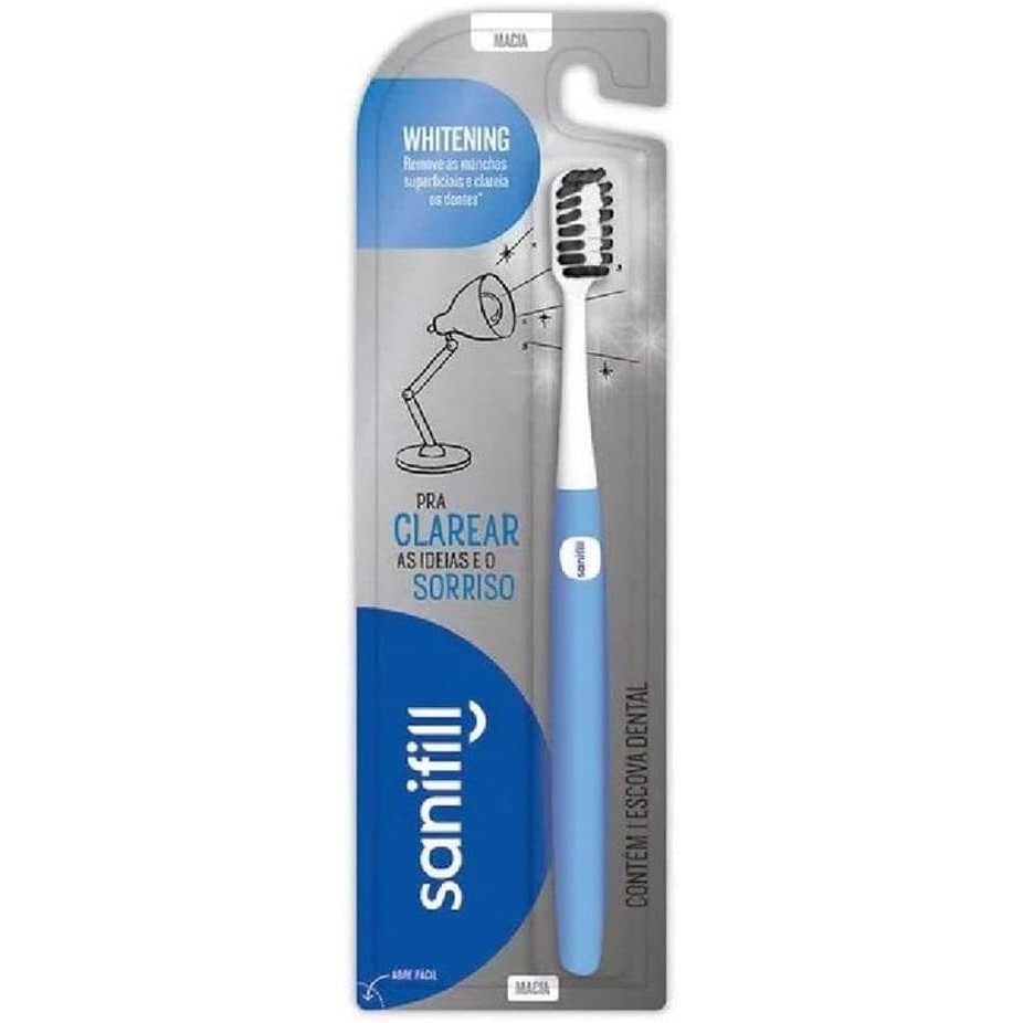 Escova Dental Sanifill Whitening com 1 unidade (cores sortida)