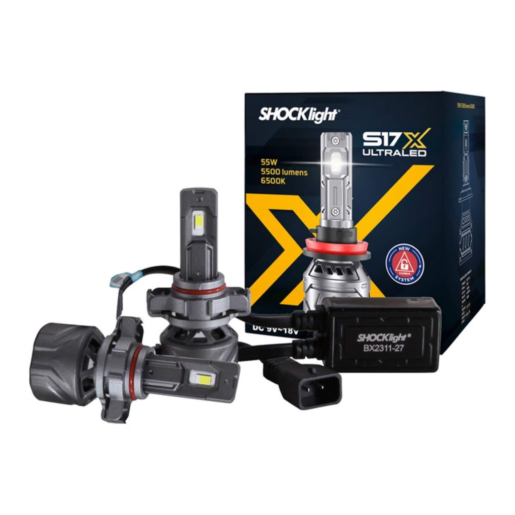 Par de Lâmpadas Ultraled S17X H16-2 6500K 5500 Lumens 9~18V Shocklight - SLL-170016X em Oferta na Shopee