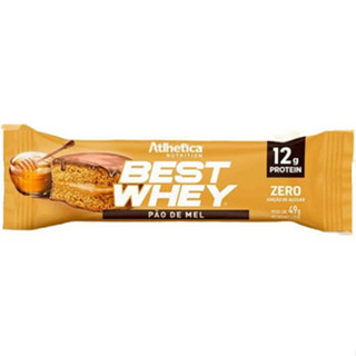 Barra Proteica Best Whey Pão de Mel Atlhetica 49g em Oferta na Shopee