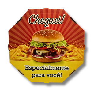 Caixa de Combo de Lanche - Modelo Pizza 35 Oitavada - 25un em Oferta na Shopee