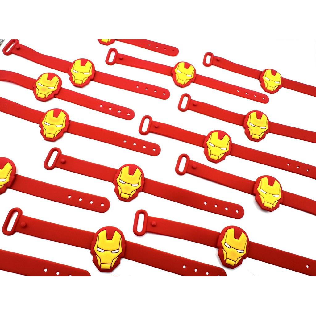 Pulseira Homem De Ferro 10peças Tema Festa Marvel Mimo Marve