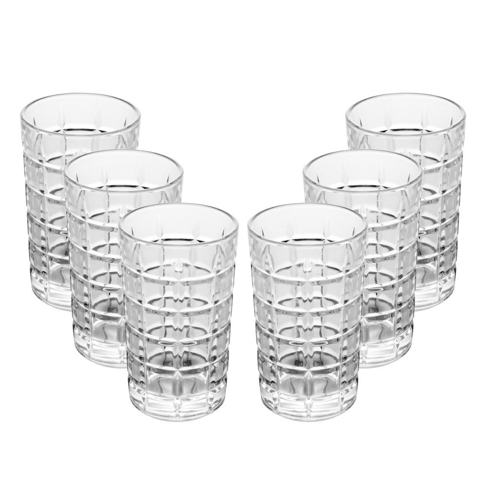 6 Copos Wolff Brooklyn Altos de Cristal 350ml - Home & Living