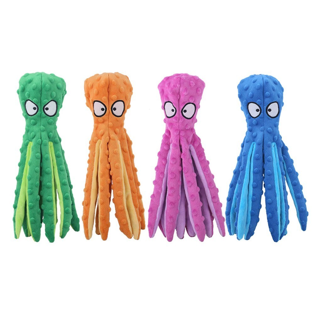 Brinquedo Polvo 8 Pernas de Pelúcia com Som para Cachorro | Ronrom Pet