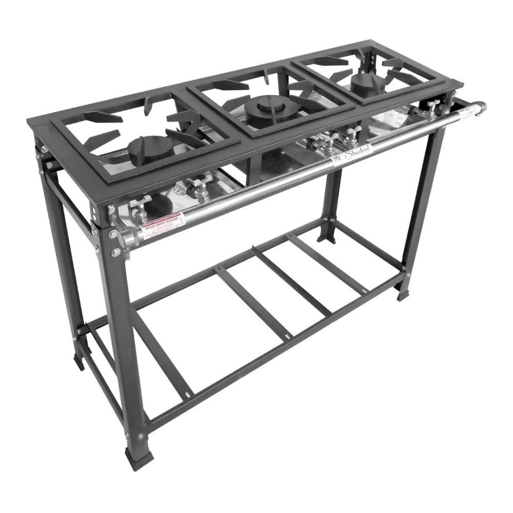 Fogão Industrial 3 Bocas Baixa Pressão 2QS/1QD - Perfil 05 30X30