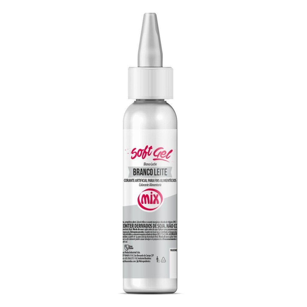 Corante Softgel Branco Leite 60g Mix