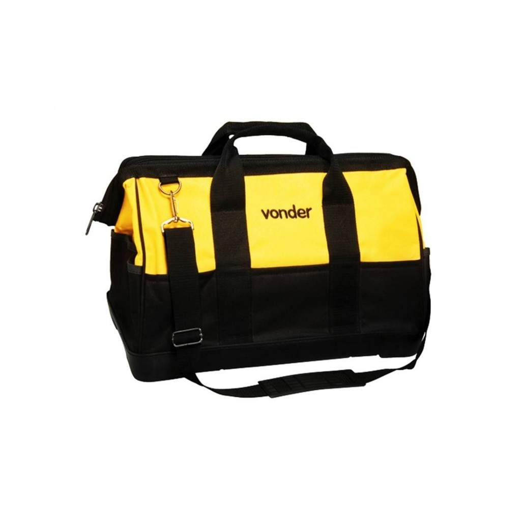 Bolsa em Lona para Ferramentas Reforçada 400 X 200 X 300mm Preta e Amarela Vonder - 35.40.402.030 em Oferta na Shopee