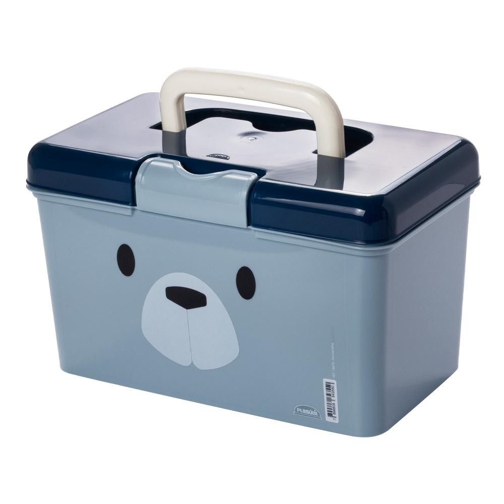 Maleta Organizadora Caixa Multiuso Bear Azul Plasútil - Mom & Baby