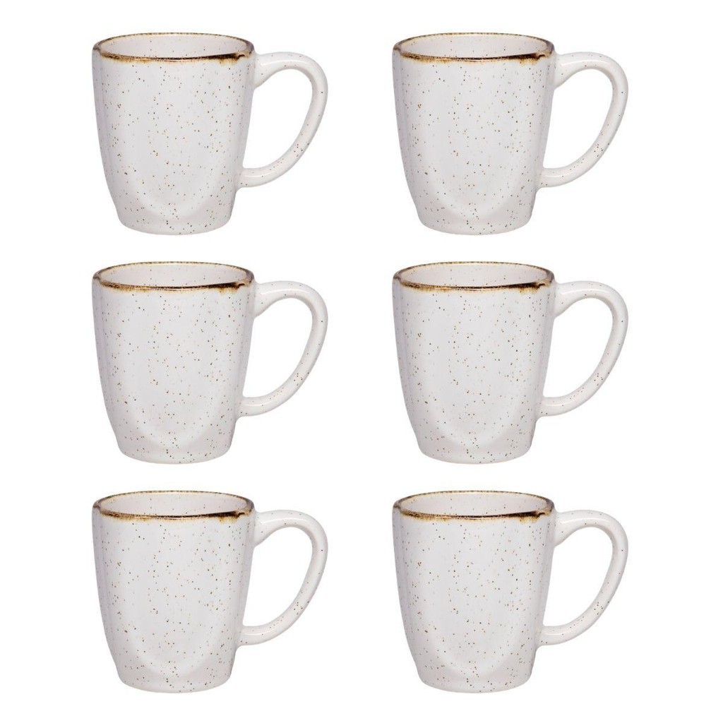 Conjunto 6 Canecas Xìcaras Café Chá Ryo Maresia 260ml Oxford Porcelanas em Oferta na Shopee
