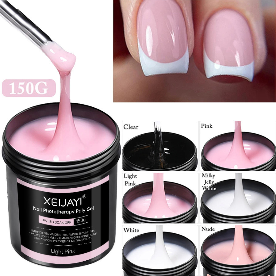 XEIJAYI 1pc 150g Gel De Unhas De Polietileno UV Construtor Cristal Acrílico Extensão Para DIY No Salão Doméstico