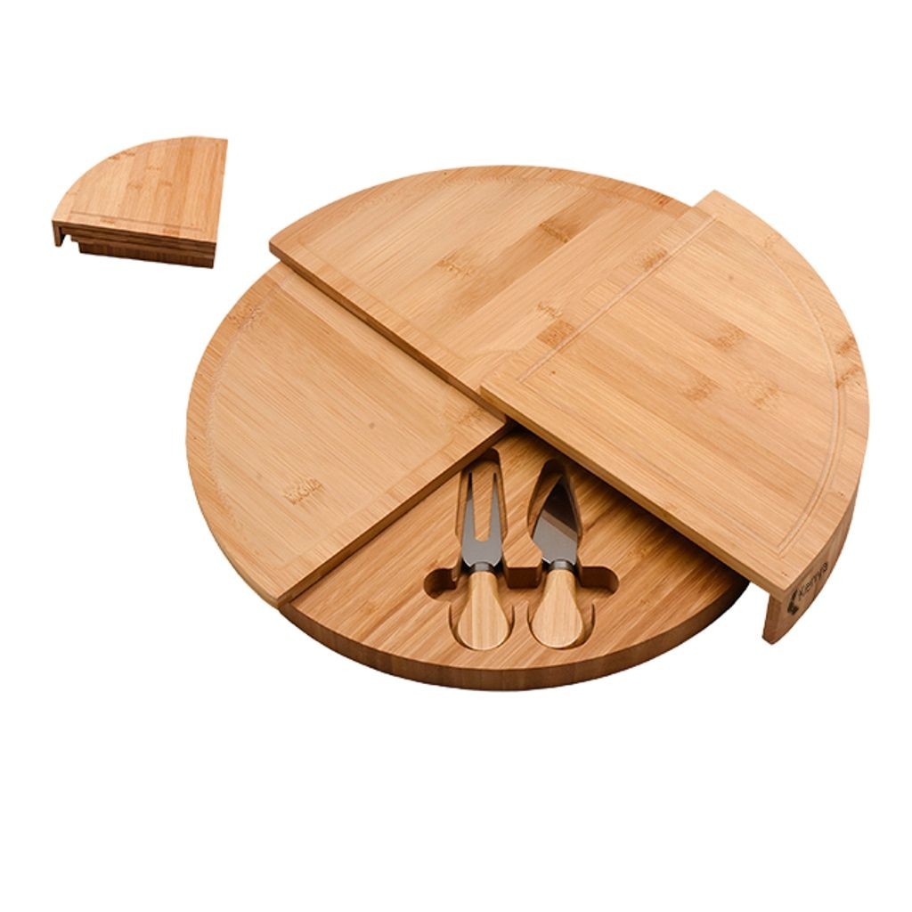 Tábua Petisqueira Queijo 3 Peças Bambu 37cm Kenya Marrom em Oferta na Shopee