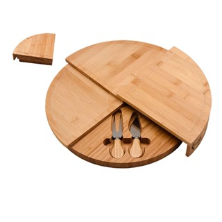 Tábua Petisqueira Queijo 3 Peças Bambu 37cm Kenya Marrom em Oferta na Shopee