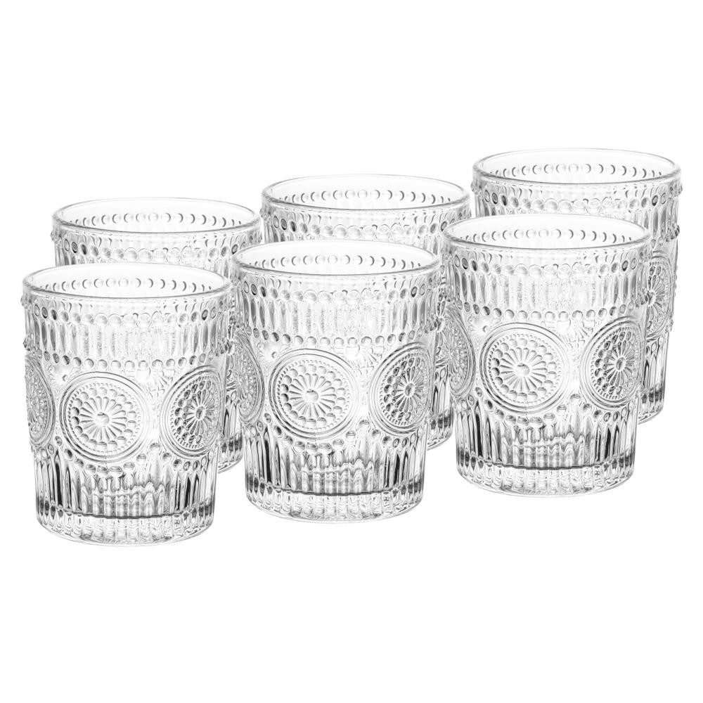 6 Copos Wolff Mandala de Vidro 260ml