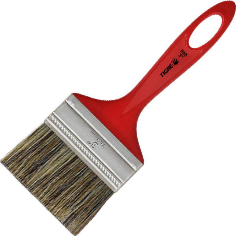 PINCEL TRINCHA SIMPLES 3“ CERDA GRIS TIGRE