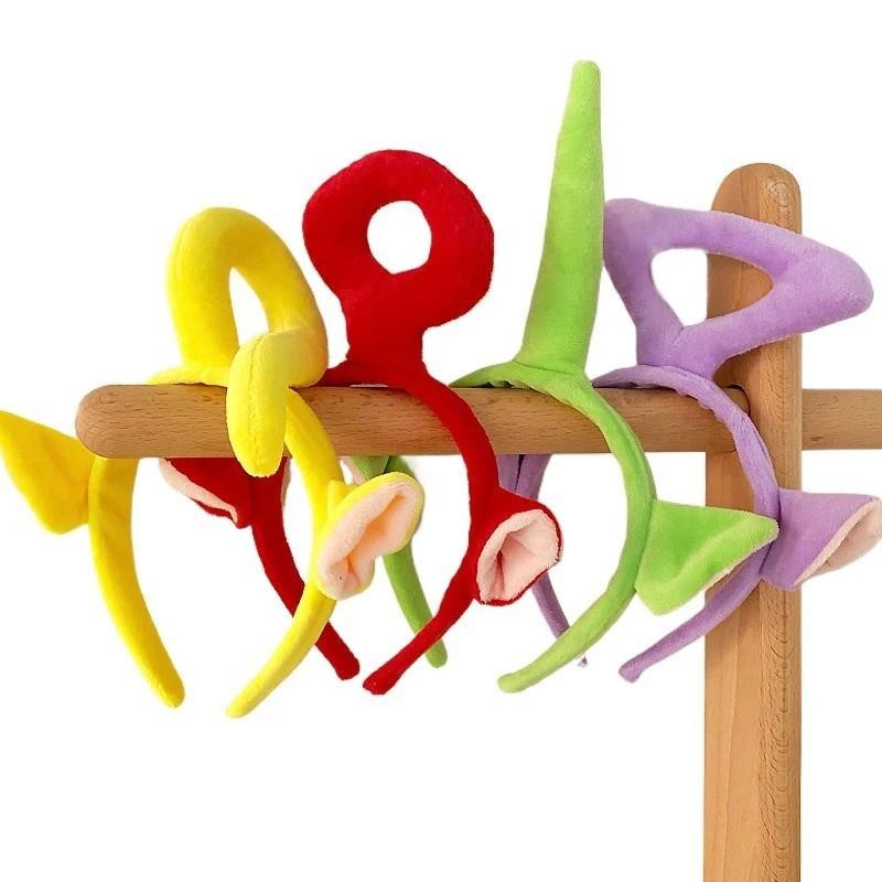4 Cores Teletubbies Fita Anime Cartoon Hairband Fofa Para O Cabelo Mulher Maquiagem Rosto Acessórios