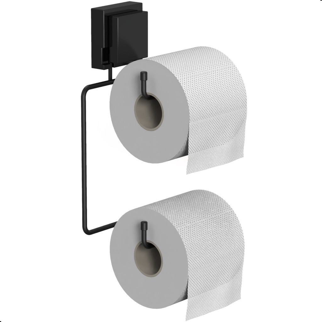 Porta Papel Higiênico Ventosa Preto Caixa Acoplada F.ARM