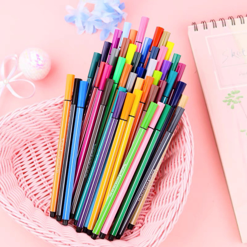 Kit de canetas com 6 / 12 /24 cores Fine Line Coloridas Ponta Fina 0.4 mm em Oferta na Shopee