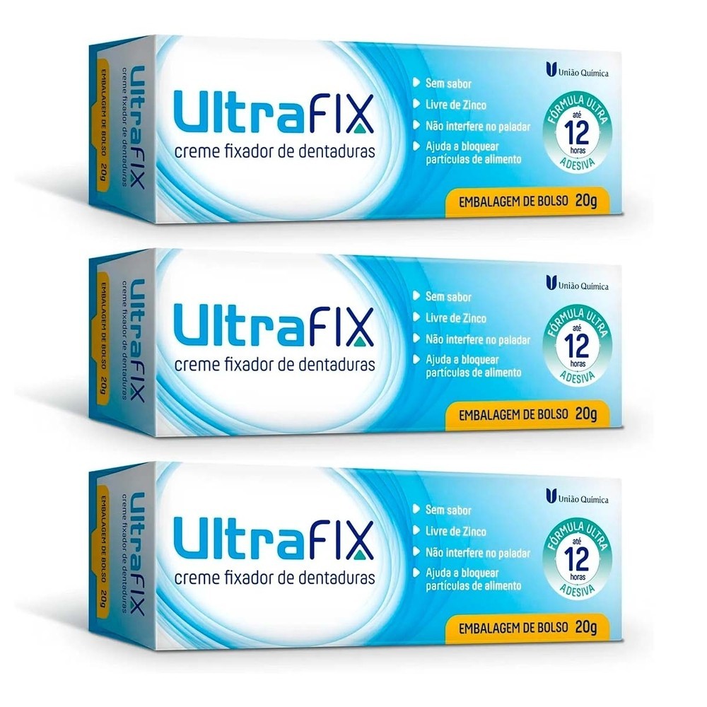Kit 3 und Ultrafix Creme Sem Sabor 20g em Oferta na Shopee
