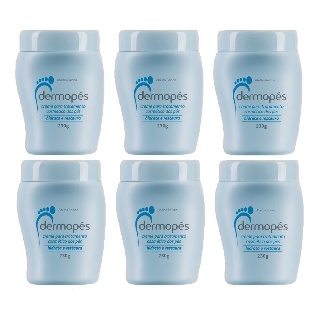 Kit 6 Creme Para Pés Hidrata E Restaura Dermopés Abelha Rainha em Oferta na Shopee