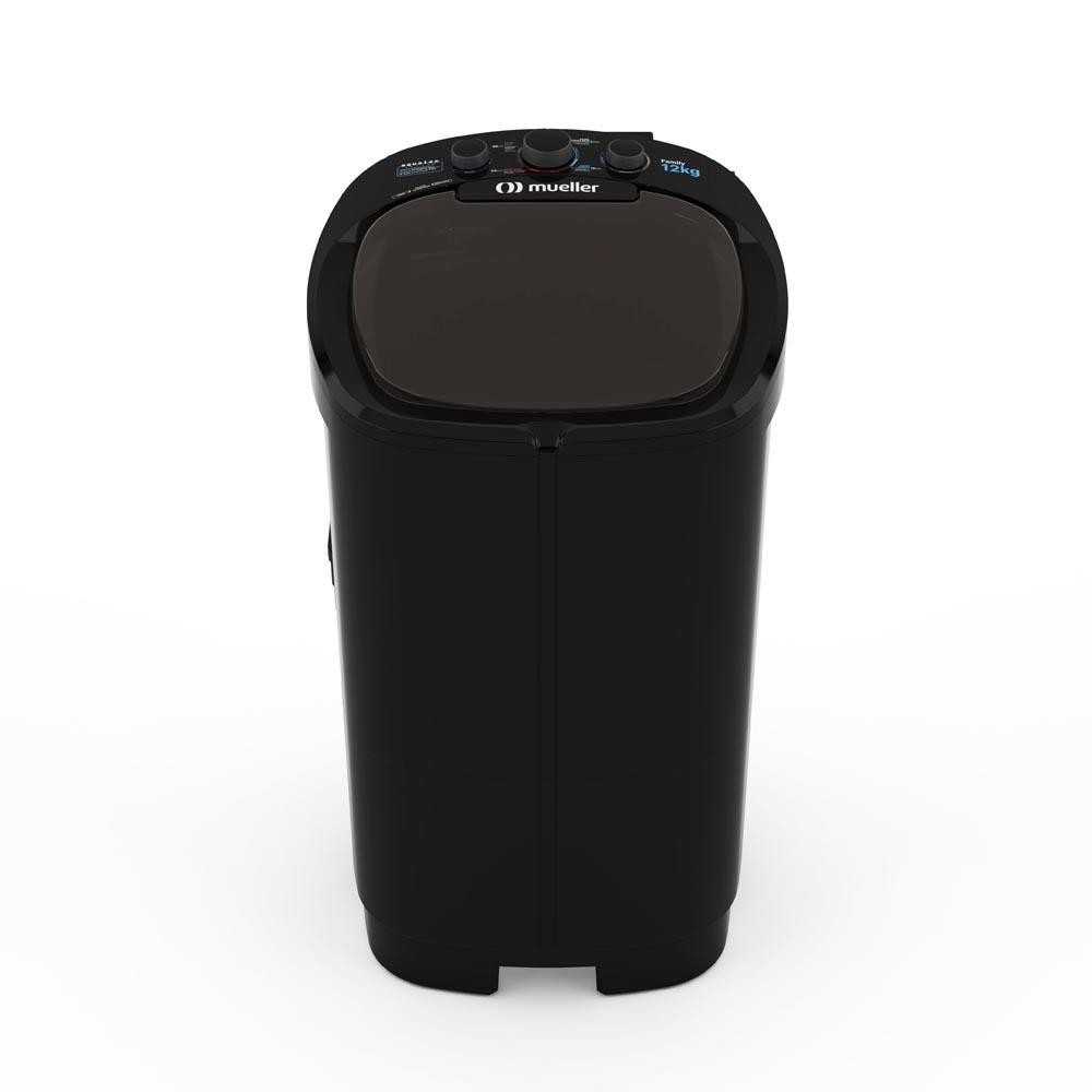 Tanquinho Tanque Lavar Roupa Elétrico 12kg Aquatec Family Mueller Preto 220V