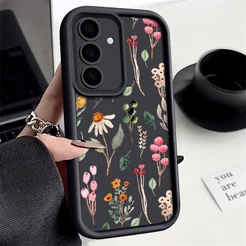 Caso Padrão De Flor Colorida Para Samsung Galaxy S25 S24 S23 S22 Ultra Plus S21 S20 FE Silicone À Prova De Choque Macio