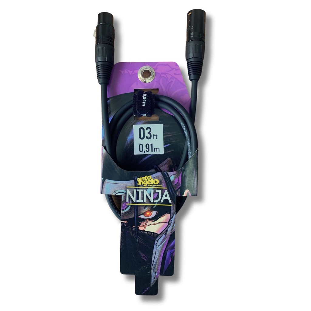 Cabo de Microfone XLR Santo Angelo Ninja LW B 0,91M 03FT