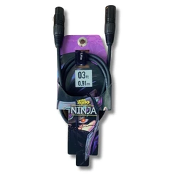 Cabo de Microfone XLR Santo Angelo Ninja LW B 0,91M 03FT