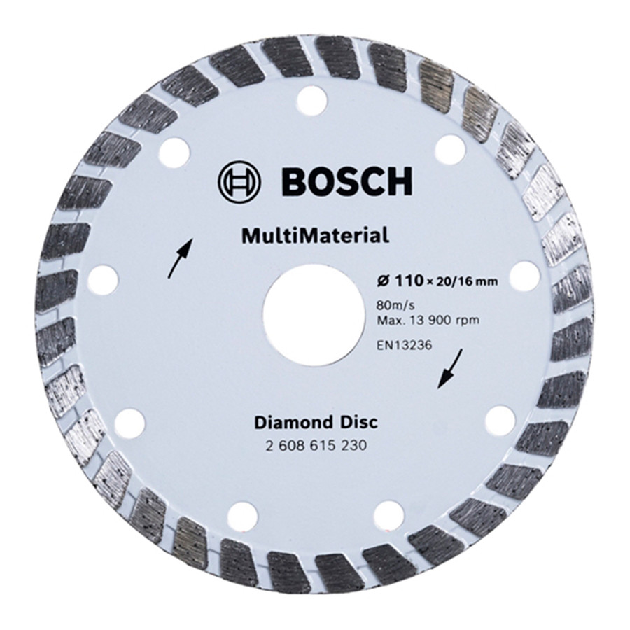 Disco de Corte Diamantado 4.3/8" 110 x 20mm Turbo Bosch 2608615230 615230 em Oferta na Shopee