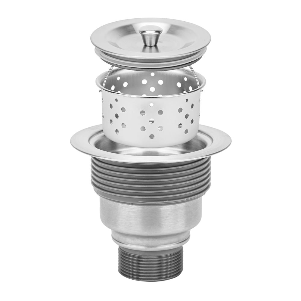 Válvula Cuba Pia Cozinha 4 1/2 Inox 304 Iura Korb Com Cesto Removível Ralo em Oferta na Shopee