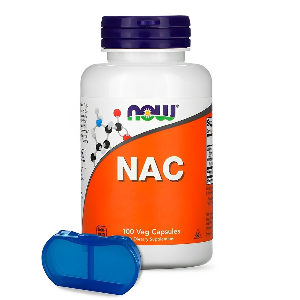 Nac N-acetilcisteína Now Foods 100 Caps + Porta Cápsulas em Oferta na Shopee