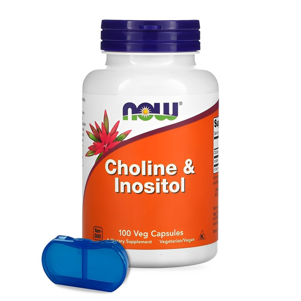 Colina e Inositol Now Foods 100 Caps + Porta Cápsulas em Oferta na Shopee