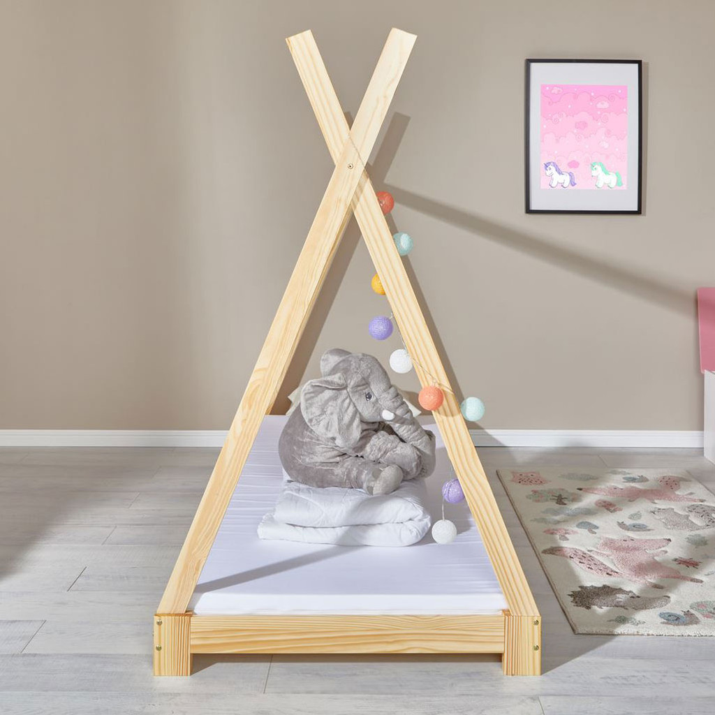 Detalhes do Cama Montessoriana Madeira Cabana com Estrado Elin