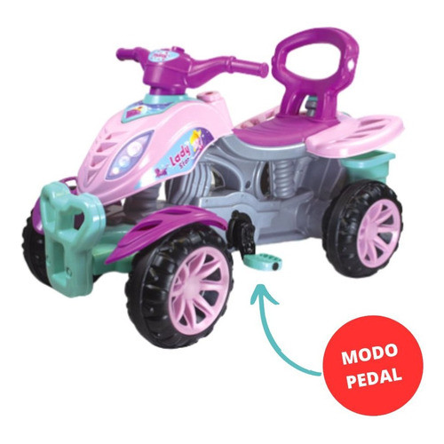 Carrinho De Passeio Infantil Quadriciclo Lady Star Maral Cor Rosa — imagem 2 de 2