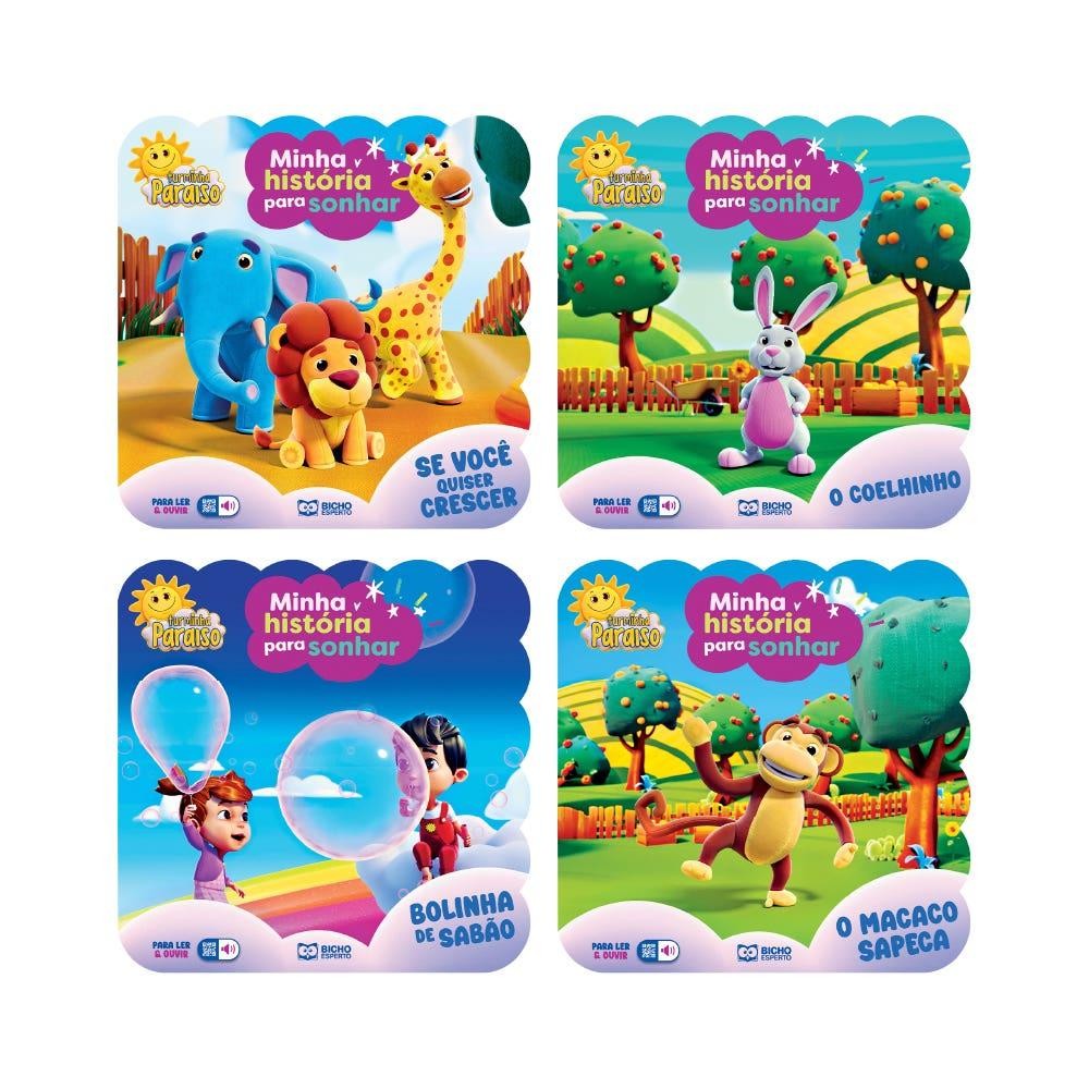 Turminha Paraíso e suas Histórias - 4 Livros de Hostórias para Divertir com a Turminha em Oferta na Shopee