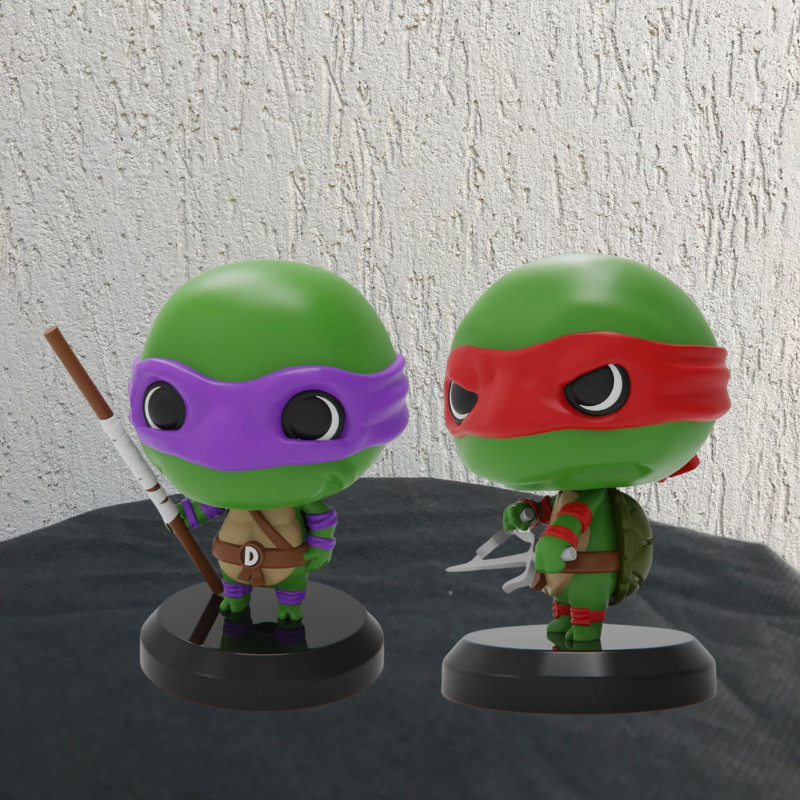 Boneco Colecionável Tartarugas Ninja Impressão 3D