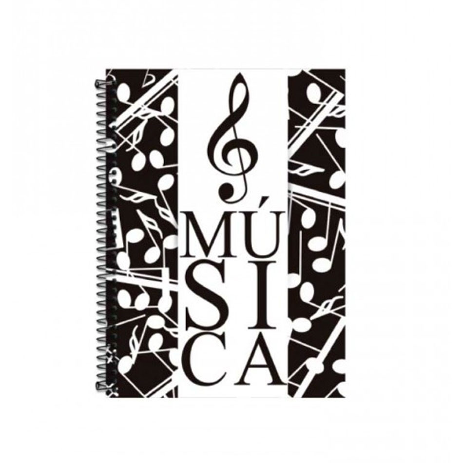 Caderno espiral capa dura 70 folhas Teoria Musical Romitec - Stationery