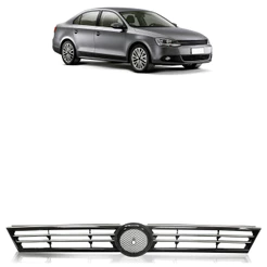 Grade Dianteira Jetta 2011 2012 Preto Friso Cromado Central