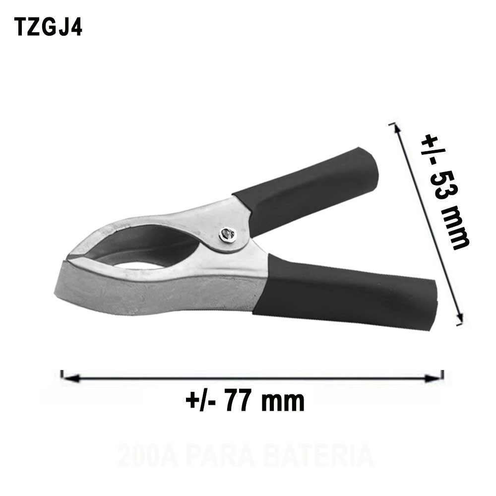 Garra Jacaré Isolada Tzgj4 77mm Laboratório Teste Medição C/10 Peças