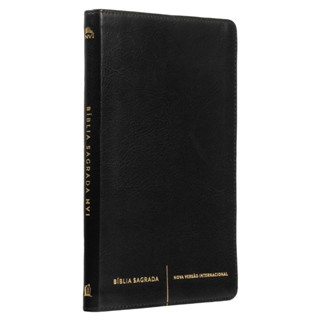 Bíblia Sagrada Slim | NVI | Capa Luxo Preta em Oferta na Shopee