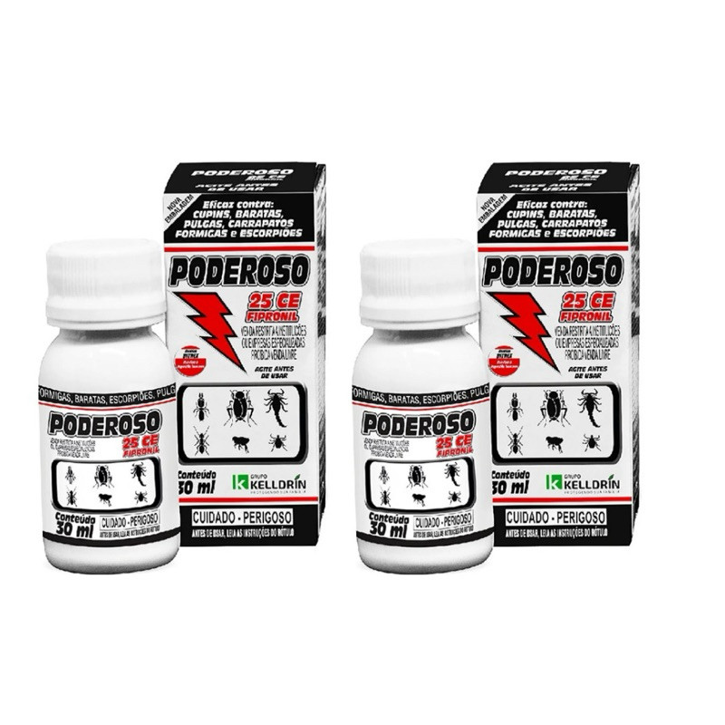 Kit 2 Poderoso 25 CE Contra Formiga Escorpião Barata Cupim 30 ml Kelldrin - ENVIO IMEDIATO